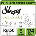 Sleepy Natural No:5 Junior 174 Adet Külot Bebek Bezi