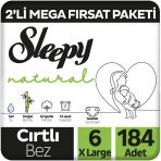 Sleepy Natural No:6 XLarge 184 Adet Bebek Bezi