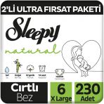 Sleepy Natural No:6 XLarge 230 Adet Bebek Bezi