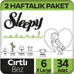 Sleepy Natural No:6 XLarge 34 Adet Bebek Bezi