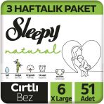 Sleepy Natural No:6 XLarge 51 Adet Bebek Bezi