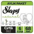 Sleepy Natural No:6 XLarge 68 Adet Bebek Bezi