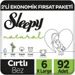 Sleepy Natural No:6 XLarge 92 Adet Bebek Bezi