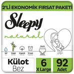 Sleepy Natural No:6 XLarge 92 Adet Külot Bebek Bezi
