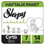 Sleepy Natural No:7 XXLarge 14 Adet Bebek Bezi