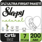 Sleepy Natural No:7 XXLarge 200 Adet Bebek Bezi