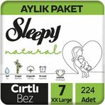 Sleepy Natural No:7 XXLarge 224 Adet Bebek Bezi