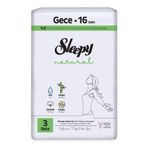 Sleepy Natural Süper Eco (Boy 3) Gece Hijyenik Ped 16'lı