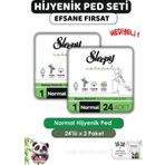 Sleepy Natural Süper Eko Normal Hijyenik Ped 24'lü X2 ve ROSIE
