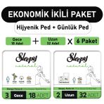 Sleepy Natural Ultra Gece 18 Adet Ped ve Uzun 6x32 Adet Günlük Ped