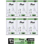 Sleepy Natural Ultra Hassas Gece Hijyenik Ped 108 Adet Organik Pamuk ve Doğal Bambu