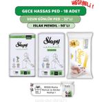 Sleepy Natural Ultra Hassas Gece Ped 18'li,Günlük Ped 32'li, Sensitive 50'li Mendil ve ROSIE