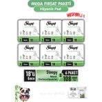 Sleepy Natural Ultra Hassas Hijyenik Ped 18'li Gece X 6 Paket ve ROSIE