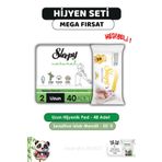 Sleepy Natural Ultra Hassas Hijyenik Ped Uzun 40 Adet, Sensitive 50'li Islak Mendil ve ROSIE