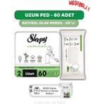 Sleepy Natural Ultra Hassas Hijyenik Ped Uzun 60 Adet, Natural 60'lı Islak Mendil ve Rosıe - 1