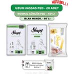Sleepy Natural Ultra Hassas Uzun Ped 20'li,günlük Ped 40'lı Sensitive 50'li Mendil ve Rosıe - 1