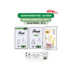 Sleepy Natural Ultra Hassas Uzun Ped 20'li,Günlük Ped 40'lı Sensitive 50'li Mendil ve ROSIE