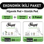 Sleepy Natural Ultra Normal 24 Adet Ped ve Uzun 3x40 Adet Günlük Ped