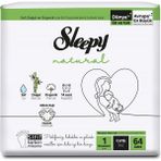 Sleepy Natural Yenidoğan Bebek Bezi 64 Adet Bantlı Bez 2 - 5 kg Yüksek Emicilikle Konfor Sağlar - 4 Beden 64 Adet