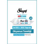 Sleepy Ocean Yüzey Temizlik Havlusu Mendili Okyanus Tazeliği 3x100 (300 Yaprak)