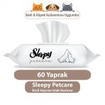 Sleepy Petcare 60 Yaprak Evcil Hayvan Islak Havlusu