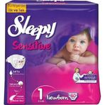 Sleepy Sensitive No:1 Yenidoğan 80 Adet Bebek Bezi