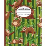 Sleepy Sloth & Bamboo College Ruled Composition Journal Notebook: Notebook for Kids and Students | 110 pages, 7.5" x 9.25"