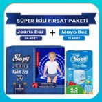 Sleepy Super İkili Firsat Paketi(Jeans Kulot Bez 5 Numara 24 Adet + Mayo Kulot Bez 5 Numara 17 Adet)