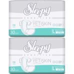 Sleepy Yetişkin Hasta Bezi Bel Bantlı L - Large - Büyük 60 Adet (2pk*30) - Beyaz