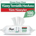 Sleepy Yüzey Temizlik Havlusu 100 Yaprak Kolay Temizlenebilir Doğal İçerikli Hijyenik Seçim