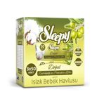 Sleepy Zeytinyağı ve Pamuksu Doku 3x50'li Yaprak Islak Mendil