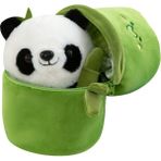 Slgtyw Bambu Panda Peluş Oyuncak Sevimli Yastık Bambu Bebek Simülasyon Panda Bebek (Yurt Dışından) - Yeşil