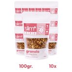 Slim+ Çikolata Çilek Fındık 10x100 gr Glutensiz Granola
