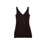 Slim Fit A Kesim Kolsuz V Yaka Mini Elbise