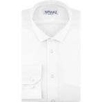 Slim Fit Armür Desenli Beyaz Erkek Gömlek - XL