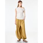 Slim Fit Asimetrik Yaka Kolsuz Bürümcük Bluz