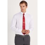 Slim Fit Beyaz Non-Iron %100 Pamuk Doğa Dostu Ekoteks Belgeli Ütü Gerektirmez Gömlek - XL