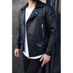 Slim Fit Biker Deri Ceket