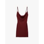 Slim Fit Degaje Yaka İnce Askılı Mini Elbise