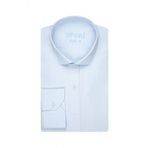 Slim Fit Düz Buz Mavi Erkek Gömlek
