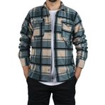 Slim Fit Erkek Polar Gömlek (XL, Mavi)