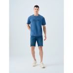 Slim Fit Erkek Şort - Denim