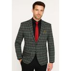 Slim Fit Erkek Tek Ceket - 52 / 6 - Yeşil