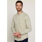 Slim Fit Hakim Yaka Pamuklu Kolay Ütü Erkek Yeşil Gömlek