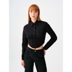 Slim Fit Kadın Gömlek U.kol - Siyah
