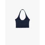 Slim Fit Kaplı İnterlok Halter Yaka Spor Atlet