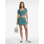 Slim Fit Kısa Kollu U Yaka Spor Crop Tişört