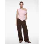 Slim Fit Kolsuz Asimetrik Bluz