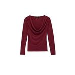 Slim Fit Koyun Yünü Karışımlı Uzun Kollu Degaje Yaka Bluz