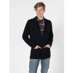 Slim Fit Lacivert Erkek Hırka
